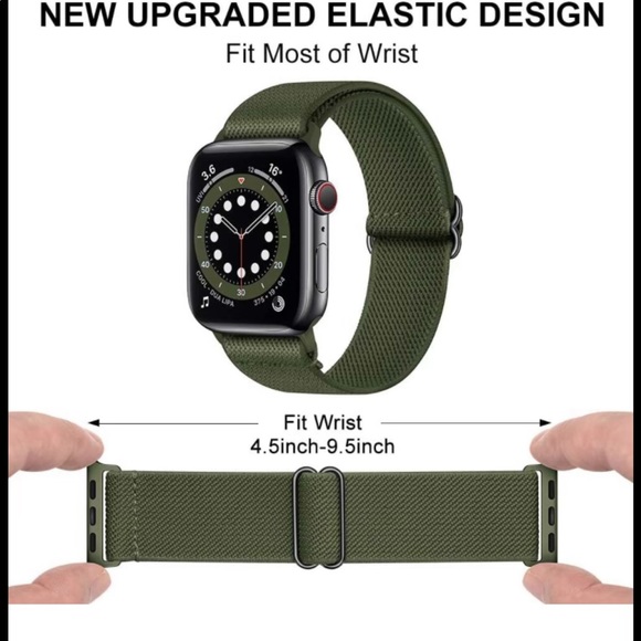 Olive Apple Watch band Nylon New - Picture 2 of 5